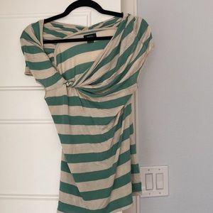 Anthropologie top. Asymmetrical neckline, slightly off the shoulder